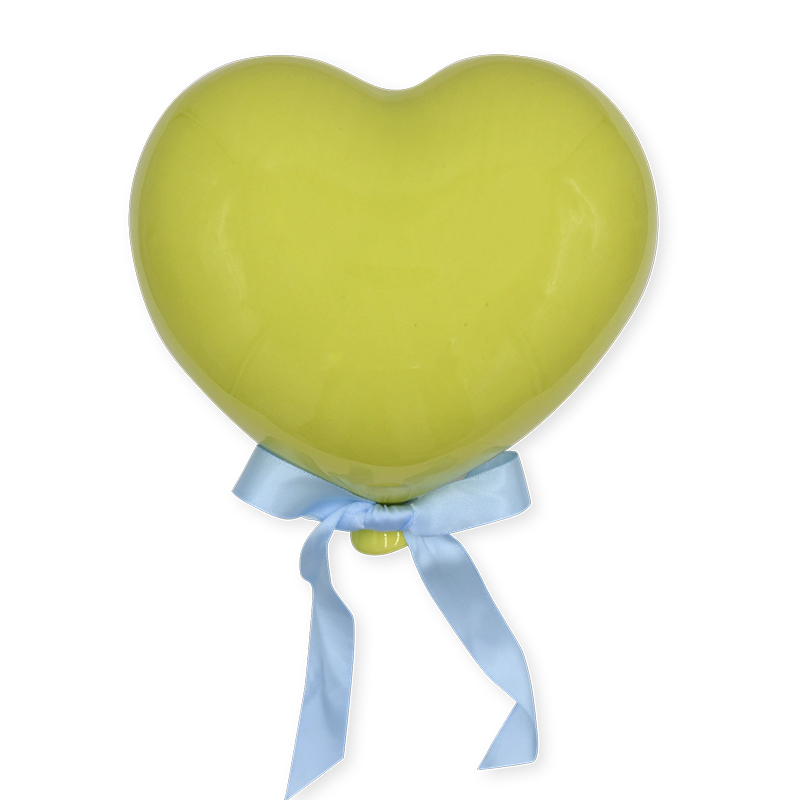 Cuore 6 X 5,5 H Cm C/ Magnete Verde